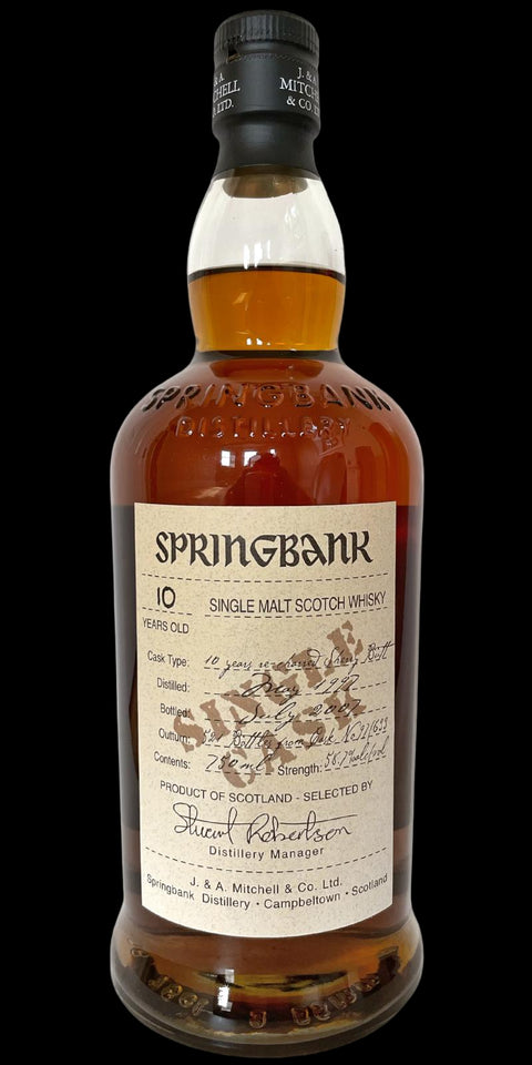 Springbank - Single Malt Scotch Whisky - 10 Years Single Cask 56.2% - 1997 - 700 ml