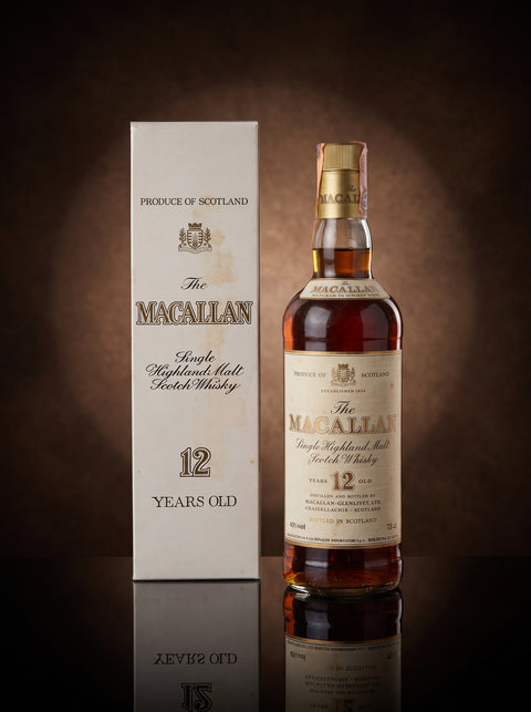 Macallan - Single Malt Scotch Whisky - 12 Years Old Sherry Wood (1980s bottling) - N.M. - 750 ml