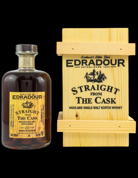 Edradour - Single Malt Scotch Whiskey - 10 Years SFTC Wood Case - 500 ml